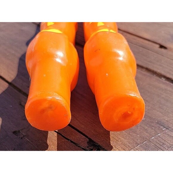 Russ Holiday Pumpkin Sculpted Taper Candles Set of 2 Jack O Lantern Novelty - Picture 4 of 4